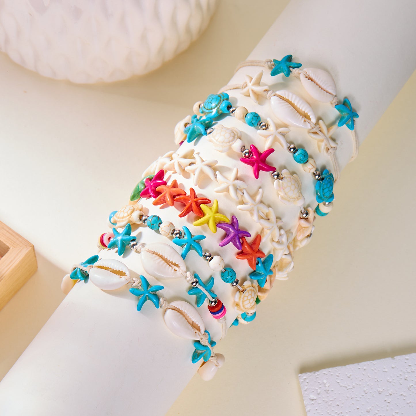 Style Hand-woven Knotted Series Natural Shell Bracelet