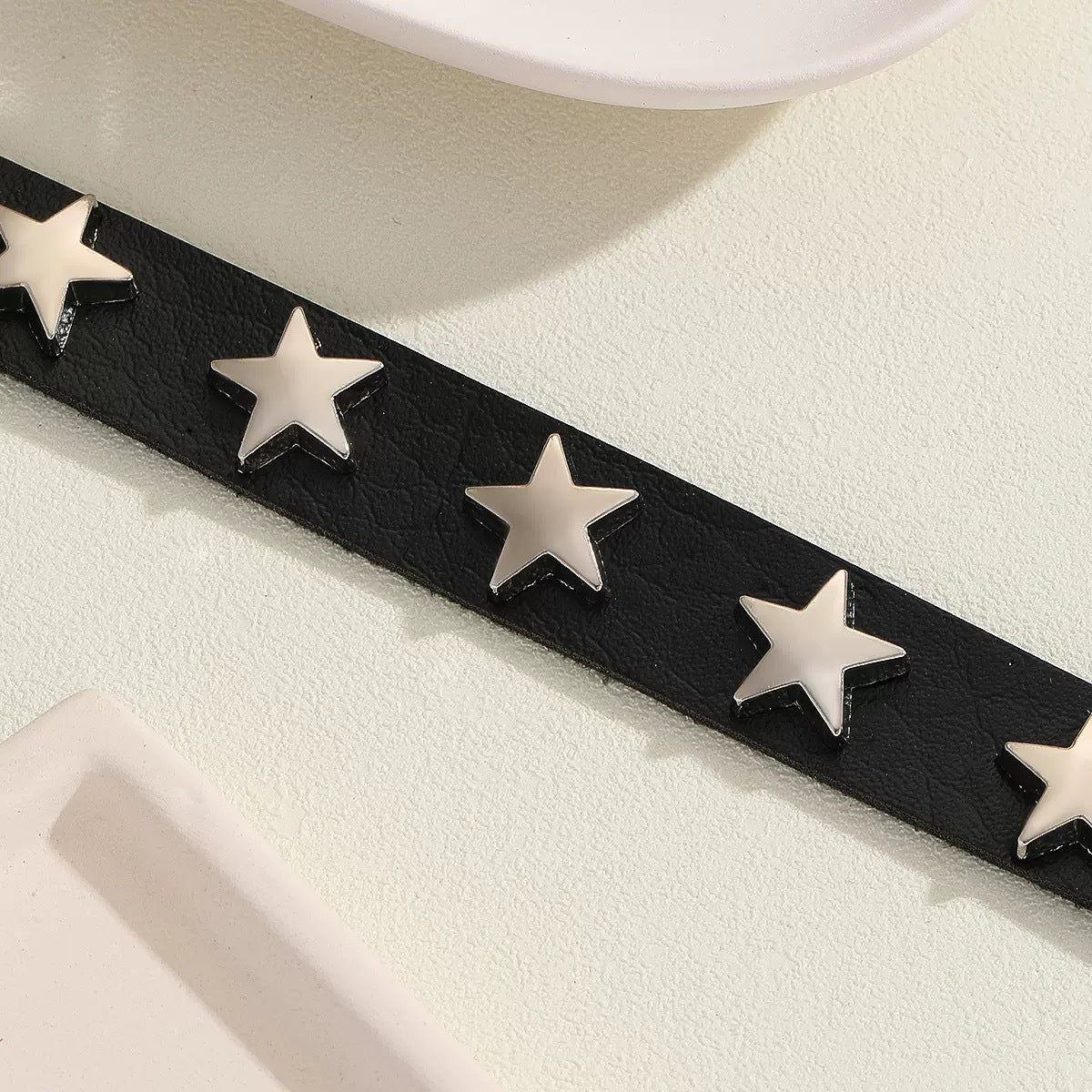 Gothic Punk Leather Female Five-pointed Star Couple Collar