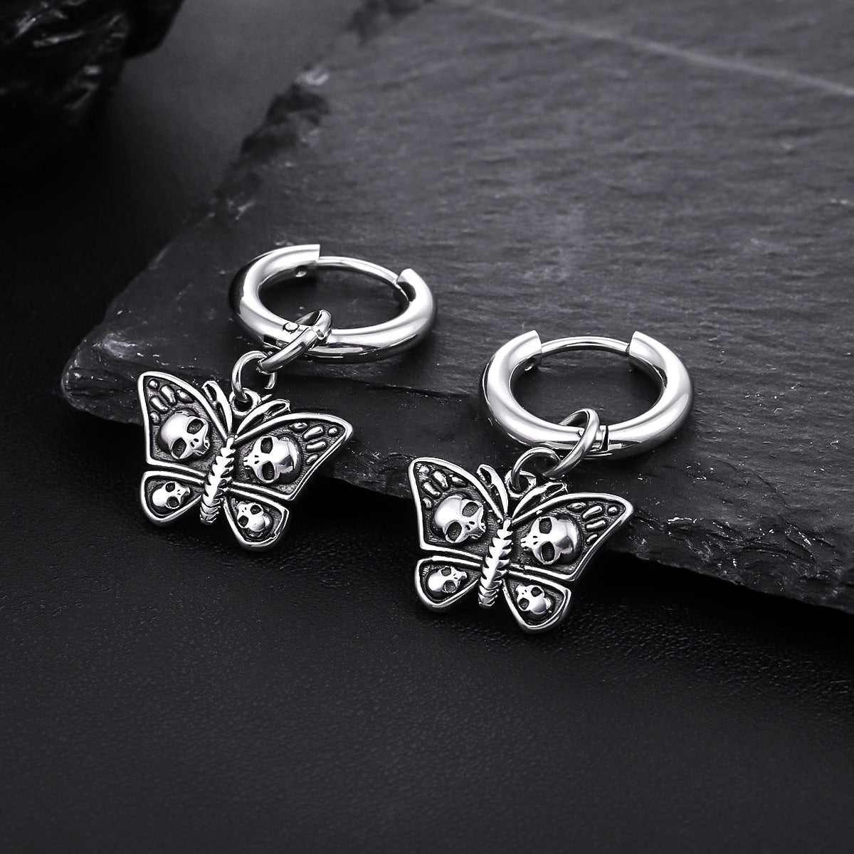 Women's & Men's Steel No Fading Fashion Butterfly Eardrops High Earrings