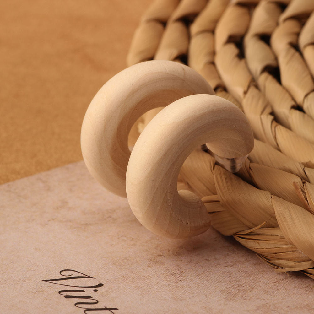 Retro Beach Vacation Bohemian Grass Rattan Woven Female Temperament Long Earrings