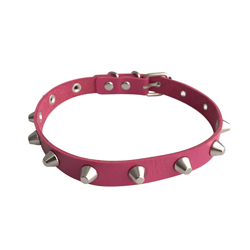 Rivet Punk Metal Rock Couple Trend Clavicle Chain Can Collar