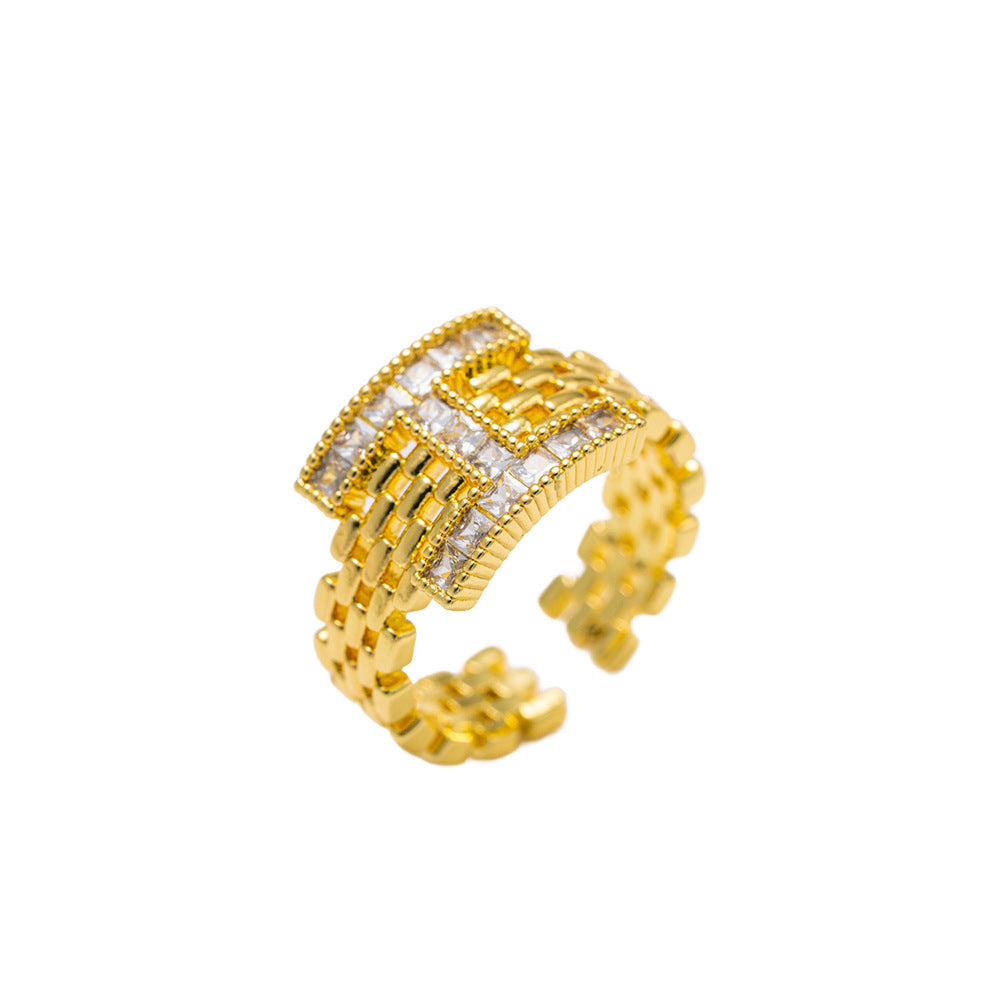 Female Niche Personality Strap Design Index Finger Light Luxury Ring