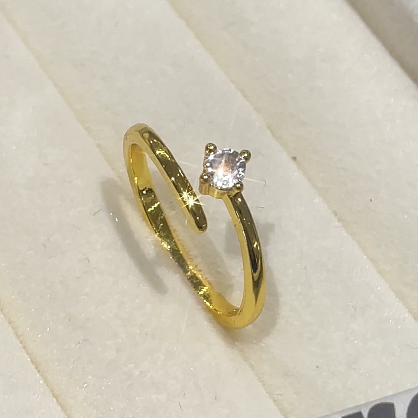 Women's Korean Simple Zircon Opening Adjustable Index Finger Rings
