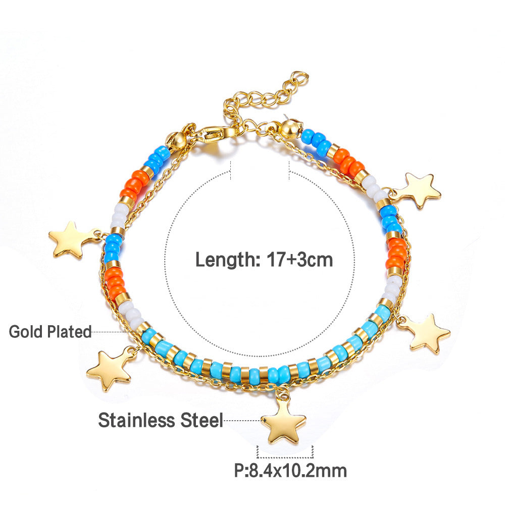 Women's Devil's Eye Niche Fashion Electroplated Metal Hand Bracelets