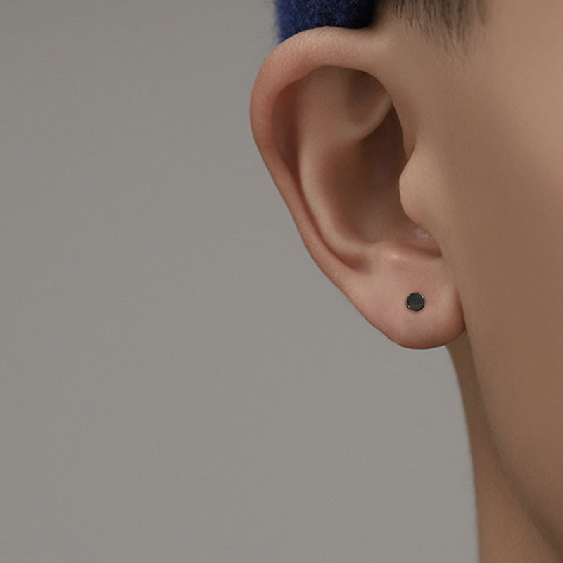 Men's Sier-plated Pin Trendy Niche Design Female Earrings