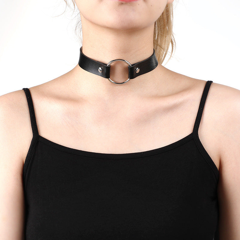 Style Trend Street Snap Punk Leather Rivet Rings