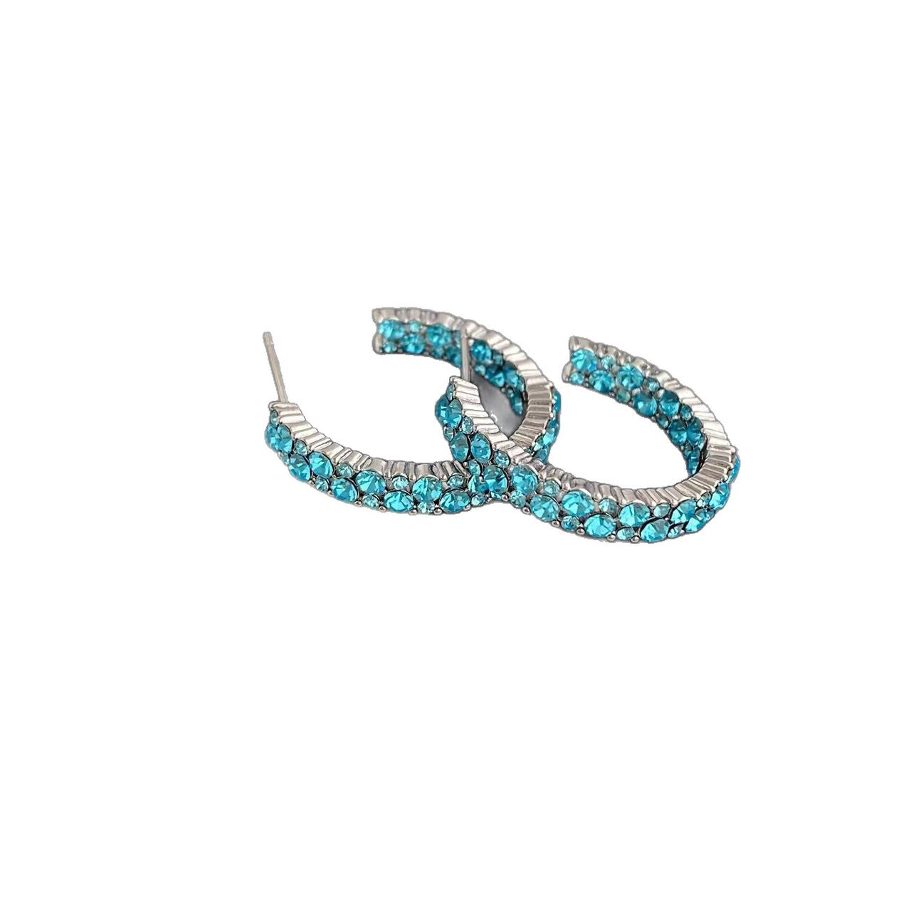 Extract Blue Shaped Design High-grade Exquisite Earrings