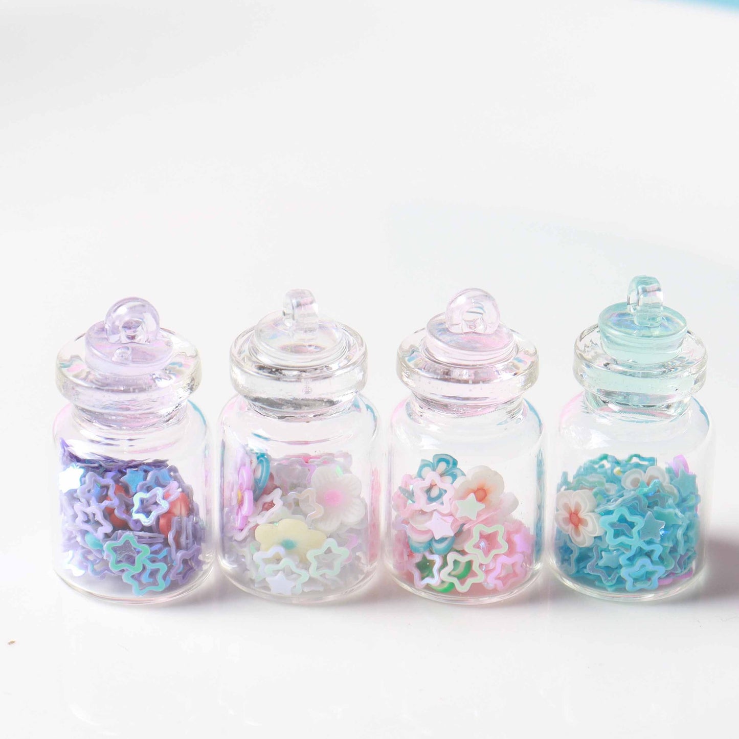 Glass Star Sequins Drift Bottle Car Decorations Jewelry Accessories