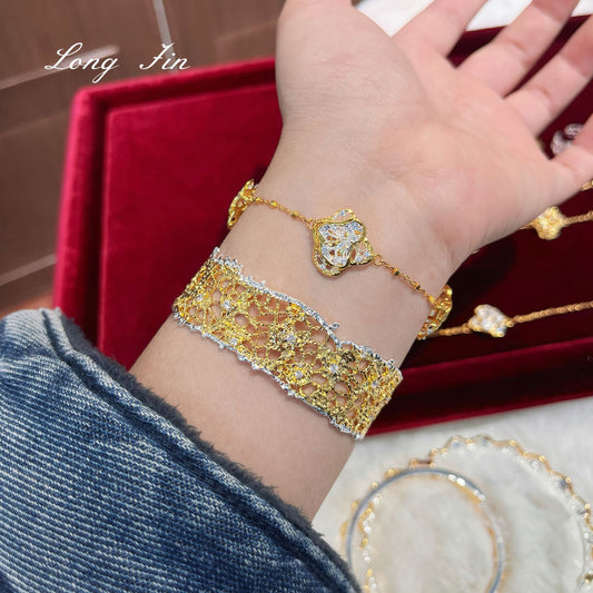 Lace Series Skirt Flower Elegant High Jewelry Set