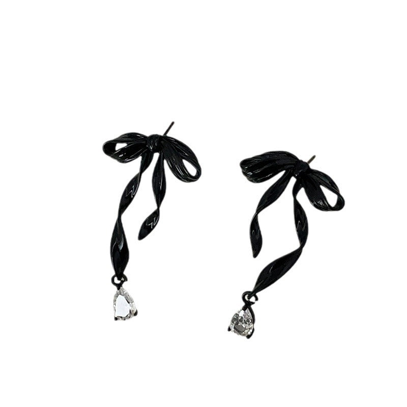 Bow Female Sweet Cute Gentle Temperament Earrings