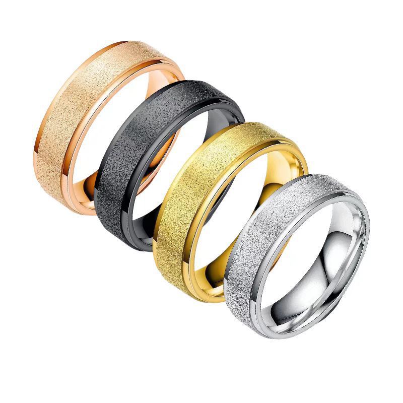 Stainless Steel Minority Simple Matte Fashion Cold Ladies Rings
