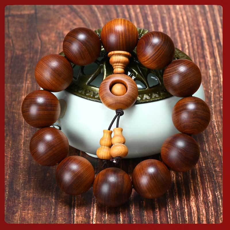 Thuja Mature Material Black Oil Buddha Beads High Density Bracelet