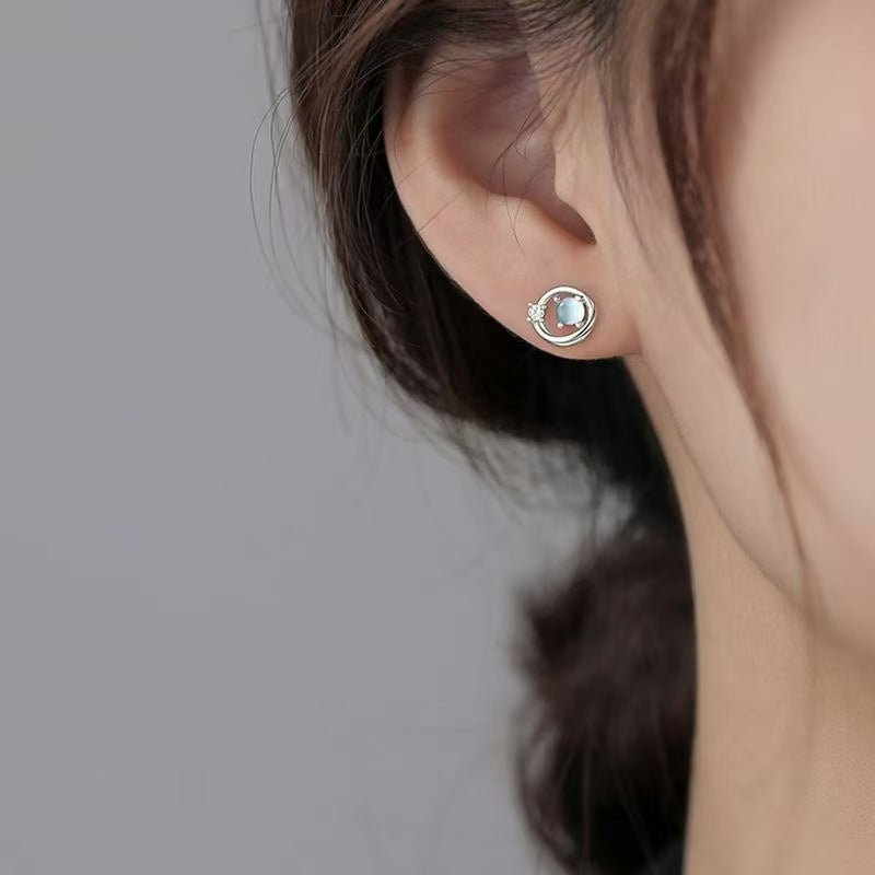 Saturn Female Studded With Zircon Korean Style Rings