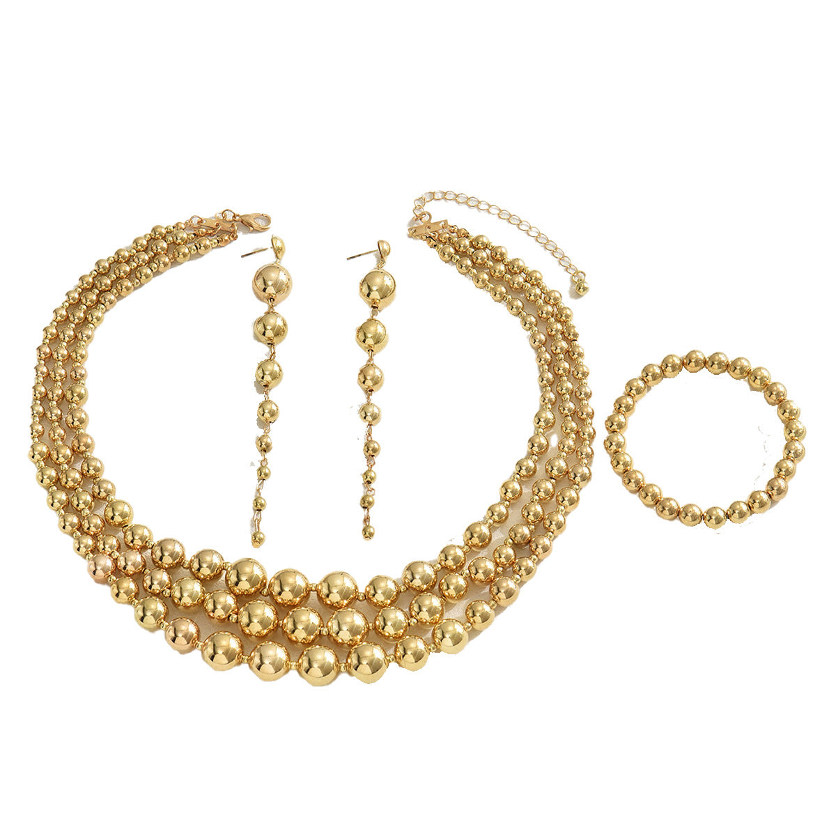 Women's Hot Style Niche Beaded Multilayer Collarbone Jewelry Set