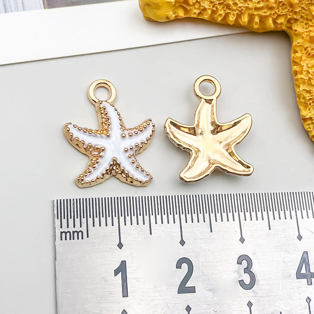 Colorful Oil Alloy Simulation Marine Conch Pendants