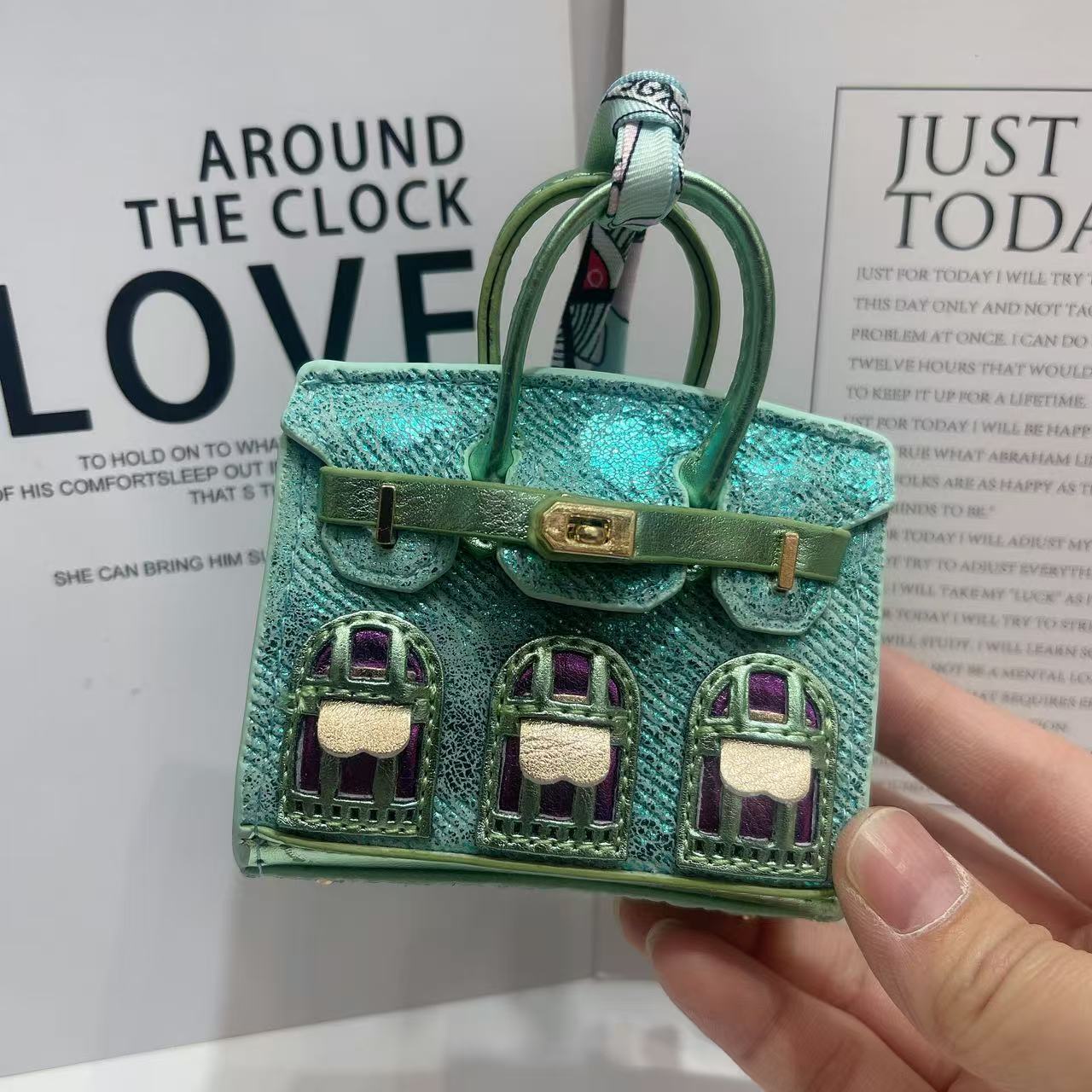 Mini Bag Window Small House Charm Hanging Ornaments