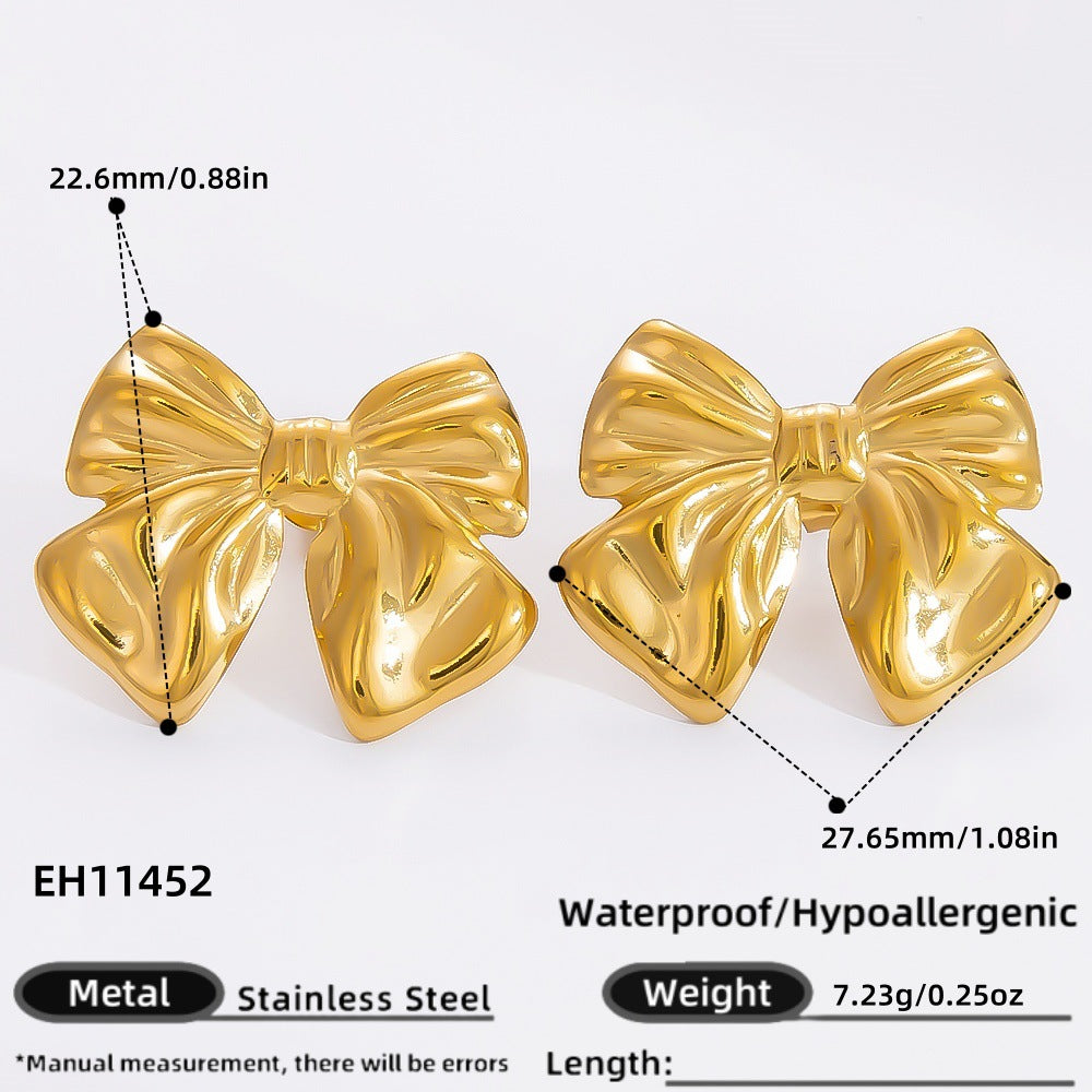 Women's Love Heart Stainless Steel Gold-plated Do Not Fade Earrings