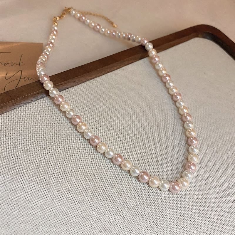 Pearl Twin Clavicle Chain Light Luxury Necklaces