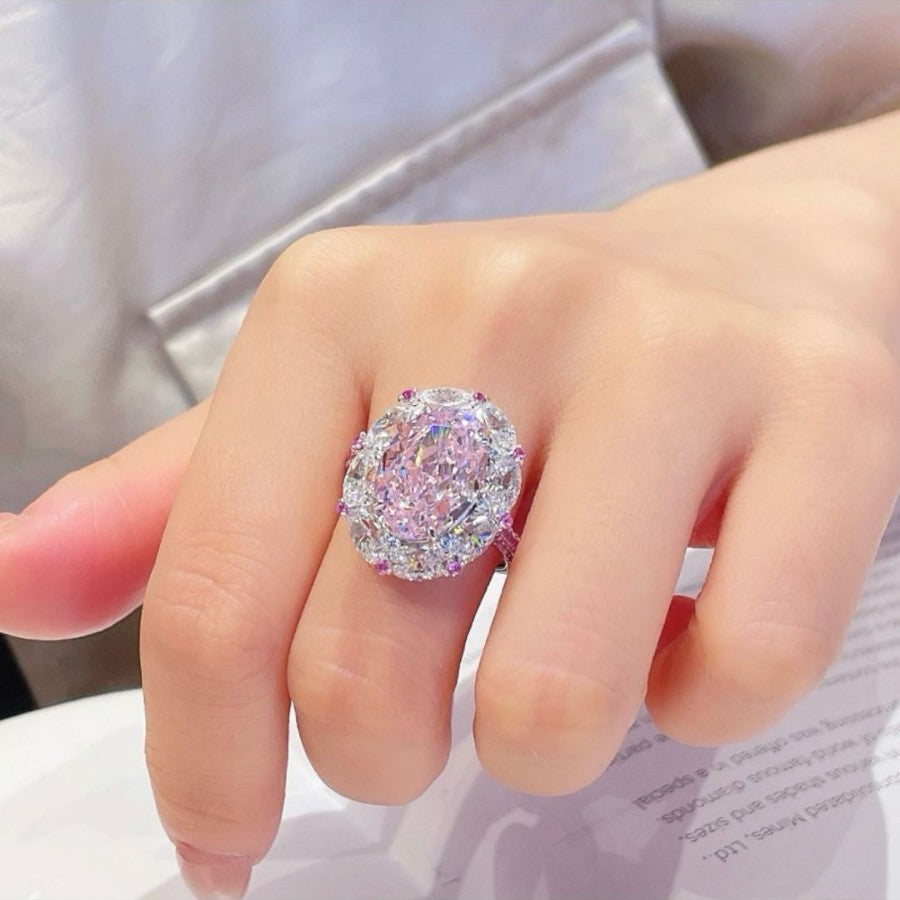 Innovative Women's Pink Zircon Shipment Egg-shaped Bracelet