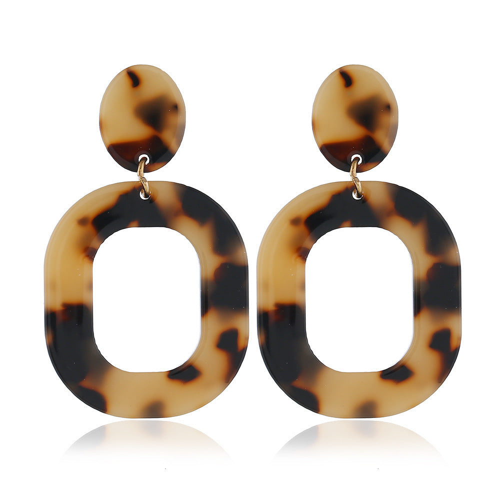 Women's Fashion Vintage Leopard Print Alloy Exaggerated Jewelry Set