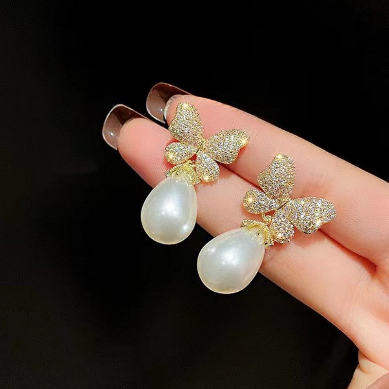 Women's Light Luxury Personality Butterfly Tassel High-grade Fashion Sweet Cool Earrings