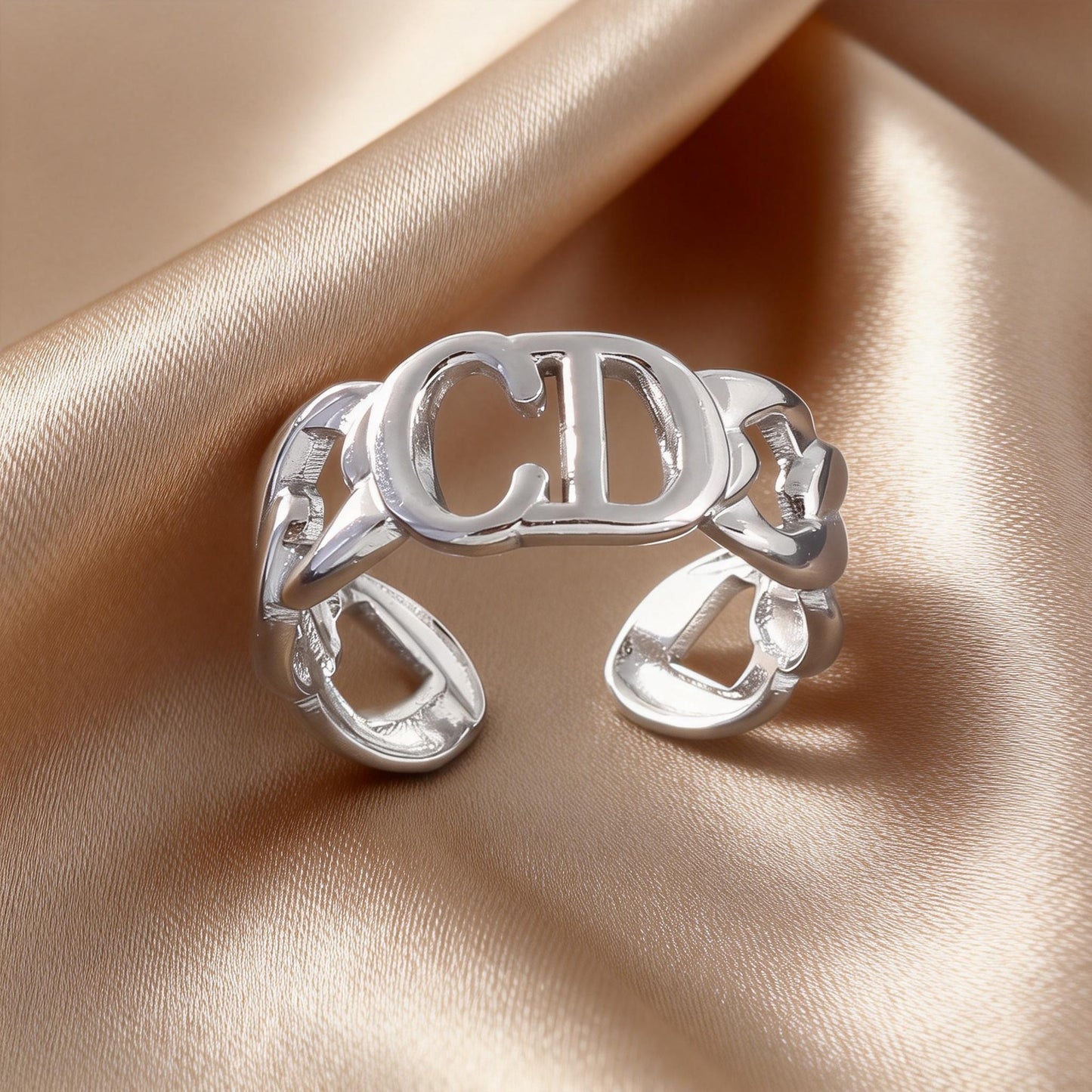 Steel Open-end Niche High-grade Fashion Trend Affordable Luxury Style Ring