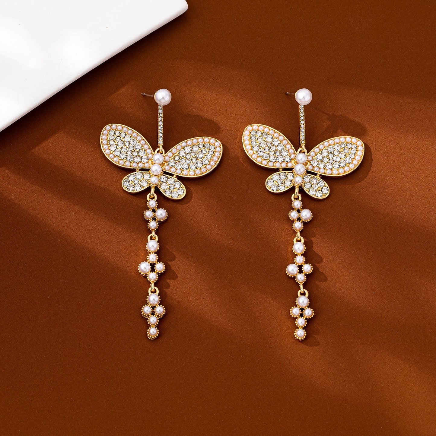 Women's Sweet Trendy Girly Bright Crystal Gemstone Earrings