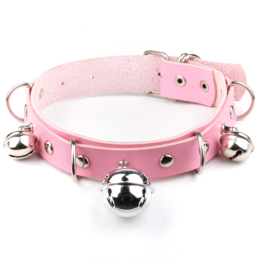 New Leather Sexy Big Bell Binding Necklaces