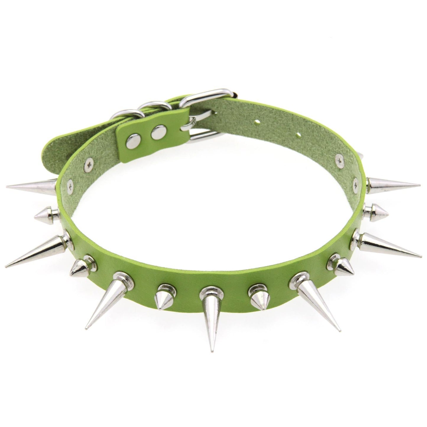 Style Punk Leather Nail Neckband Clavicle Necklaces