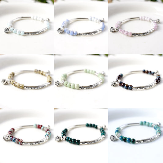 Handmade Ceramic Mori Style Female Ethnic Bracelets