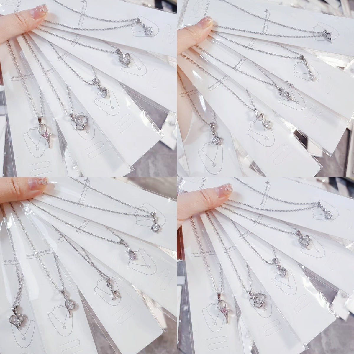 Style Sweet Fashion Personality Titanium Steel Mixed Necklaces