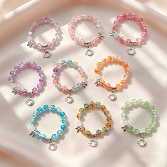 Children's Colored Glaze Exquisite Night Market Stall Bracelets
