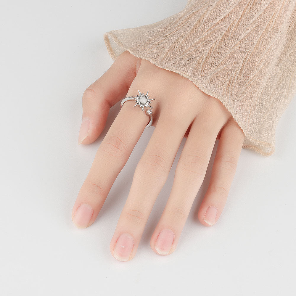 Release Pressure Sunflower Female Minority Simple Atmospheric Rotatable Index Rings