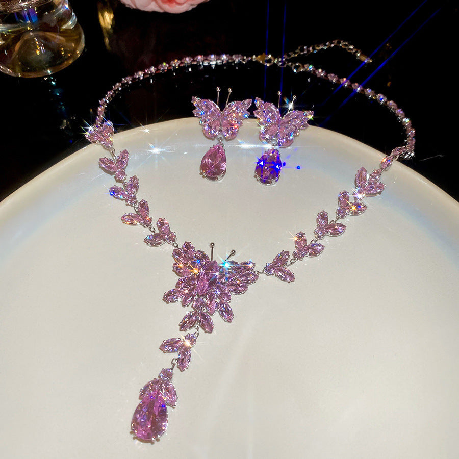 Women's Luxury Minority Clavicle Chain Palace Style Jewelry Set