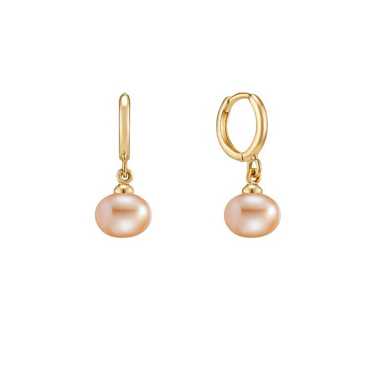 Sier Retro Fresh Water Pearl High-grade Temperament Entry Lux Rings