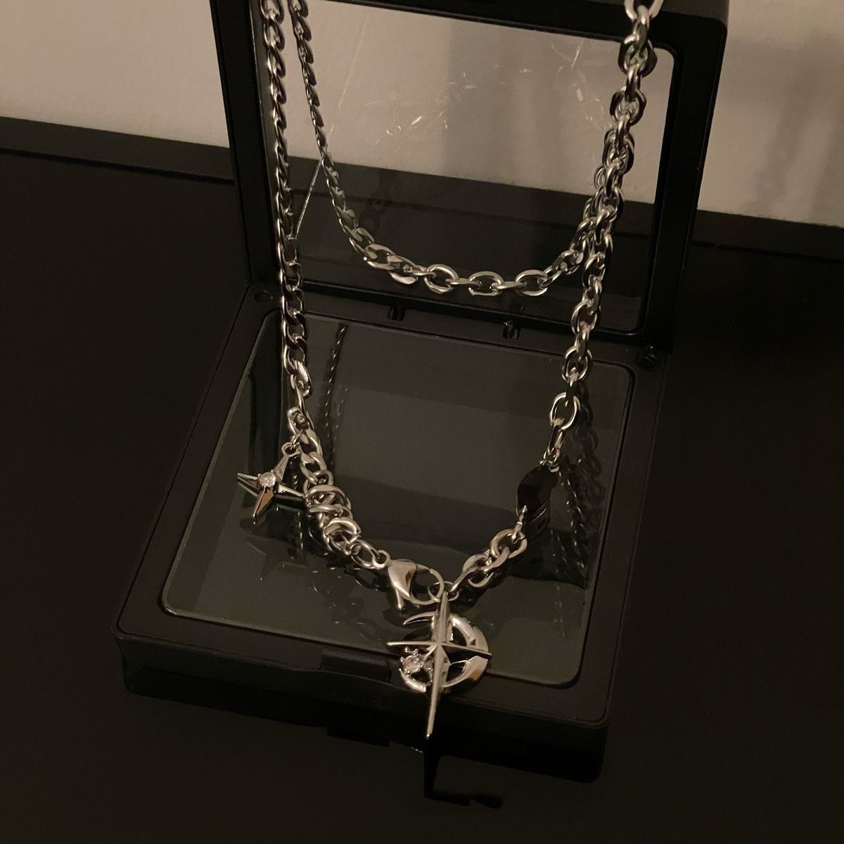 Black Zircon Stars Female Niche Advanced Design Versatile Sweet Cool Necklaces