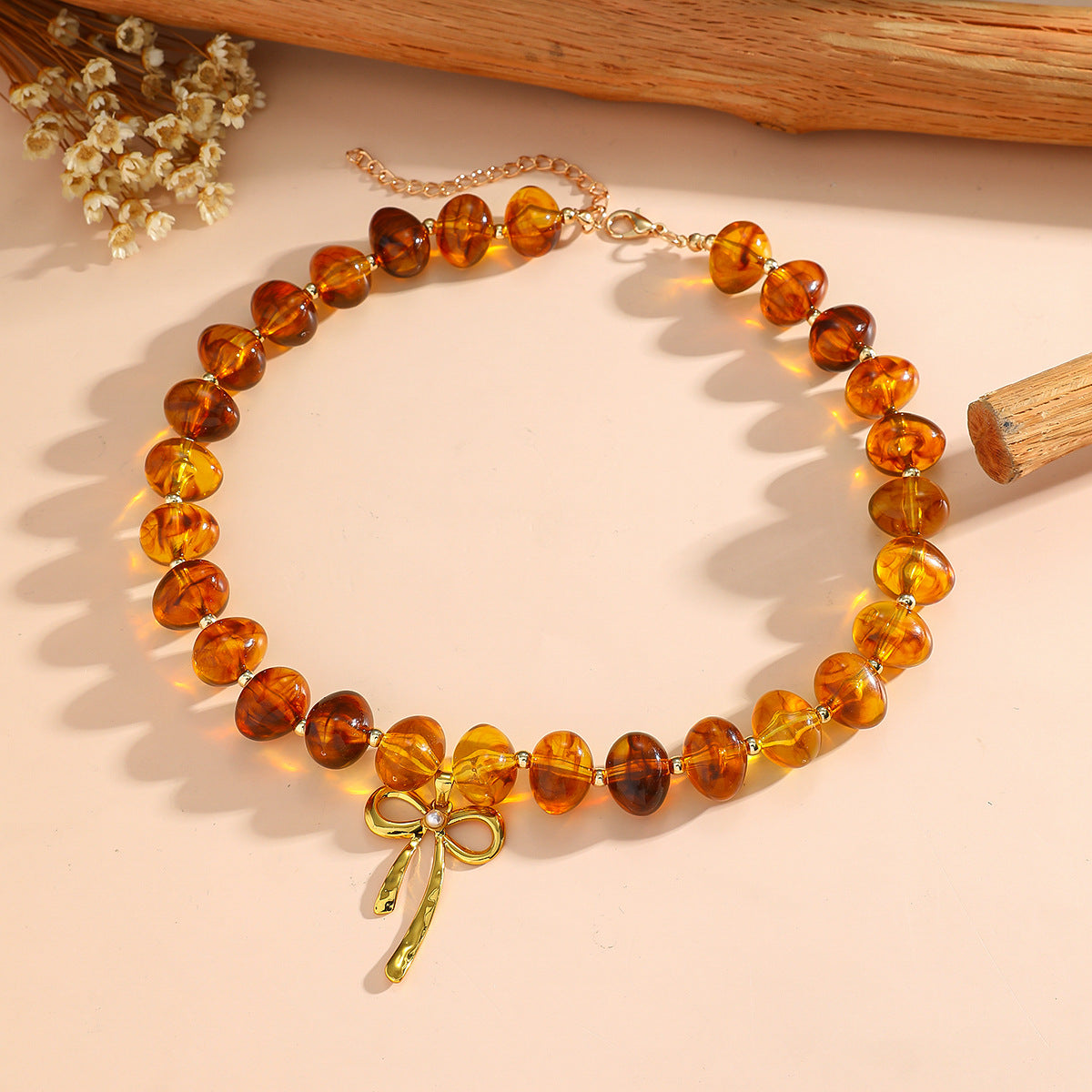 Multicolor Resin Beaded Boho Fashion Exquisite Versatile Exaggerated Necklace