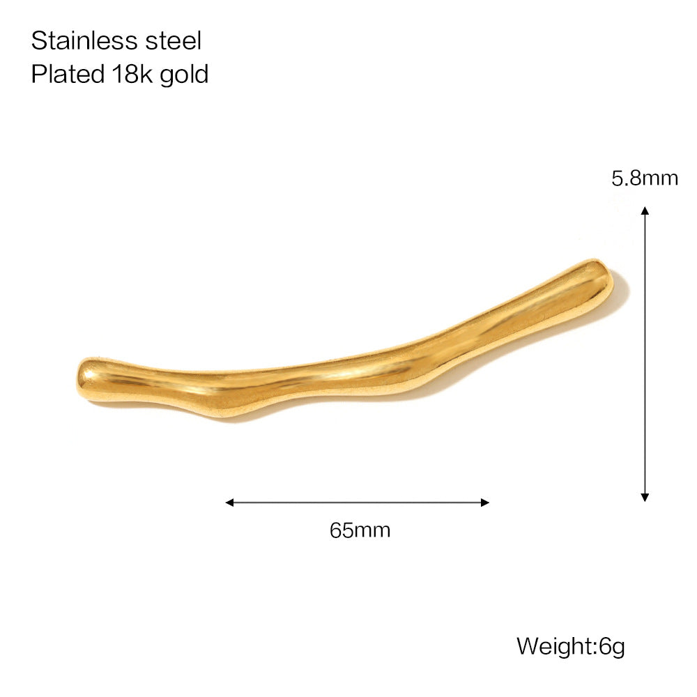 Versatile Women's Stainless Steel Gold-plated Bow Jewelry Accessories