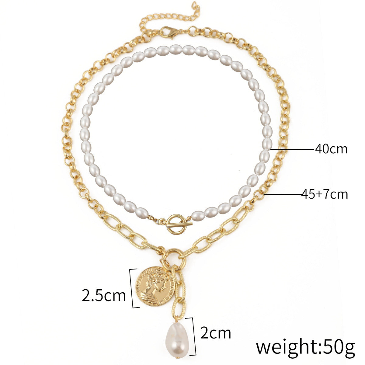 Irregular Pearl Shaped Retro Baroque Ornament Necklaces