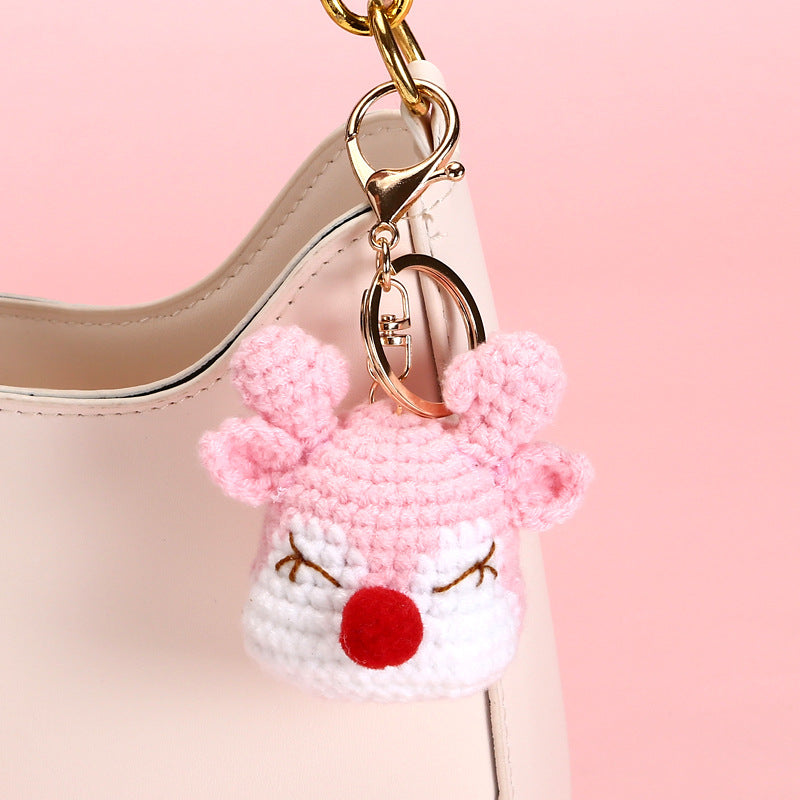 Finished Crocheted Deer Bag Cute Animal Hanging Ornaments
