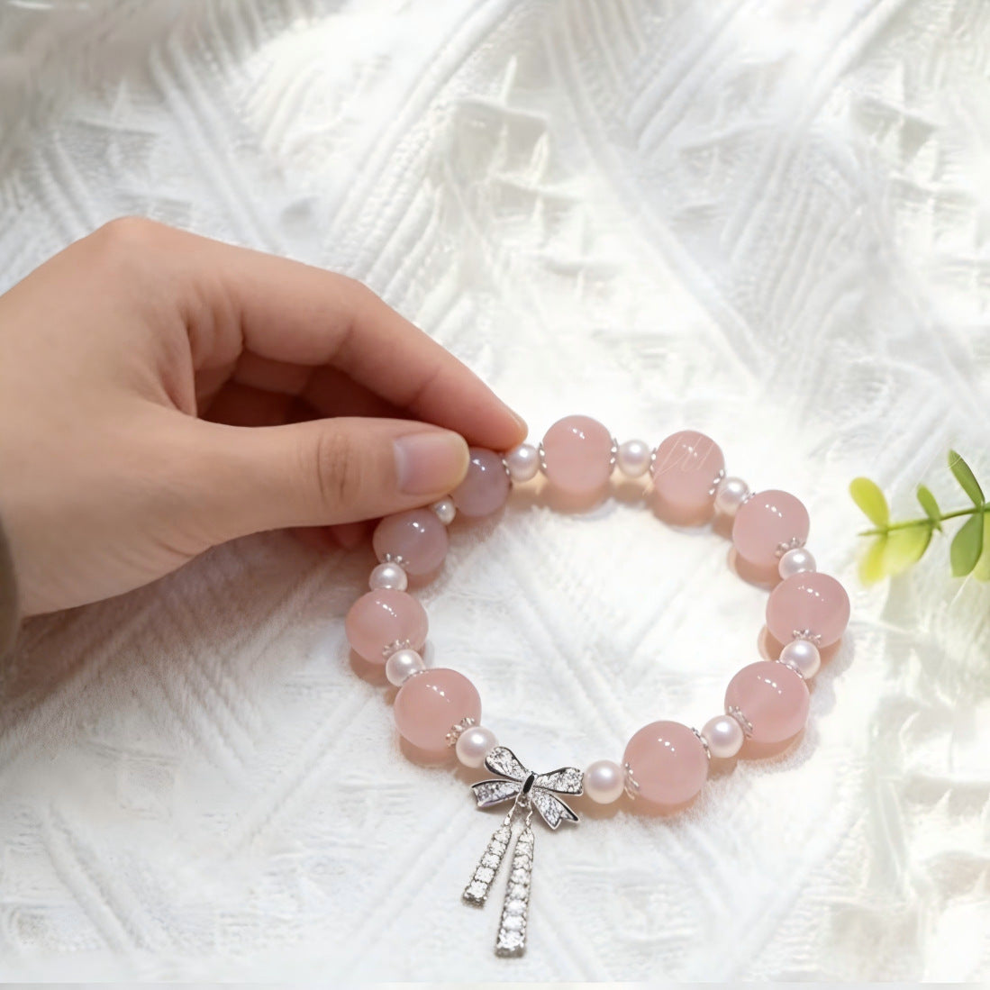 Pink Crystal Sweet Marriage Ball Life Bracelets