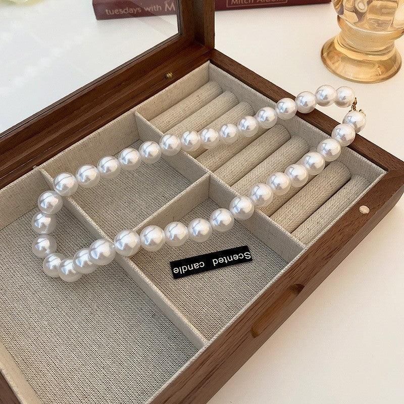 Women's Oversized Pearl Minimalist Design Clavicle Chain Necklaces