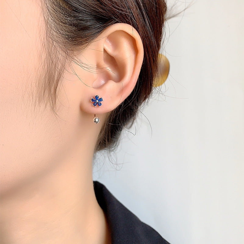 Women's Blue Diamond For Light Luxury Minority Design Stud Earrings