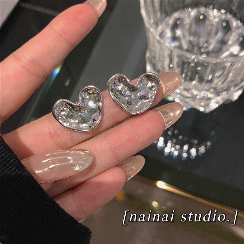 Heart Ear Clip Sweet Cool Hot Trendy Stud Earrings