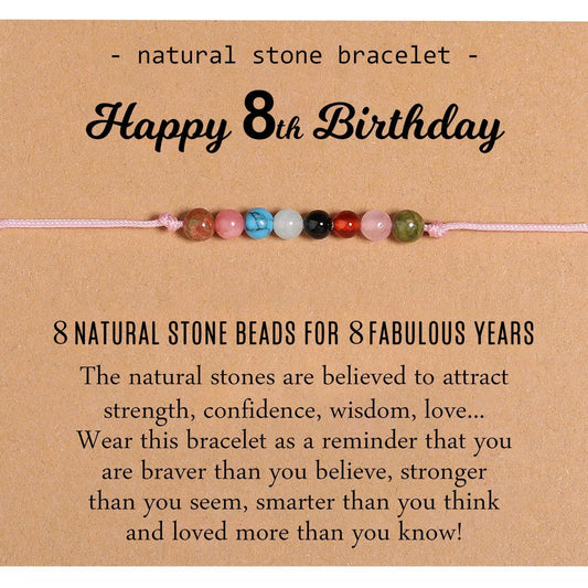 Women's Birthday Gift Candy Color Natural Beaded Bracelets