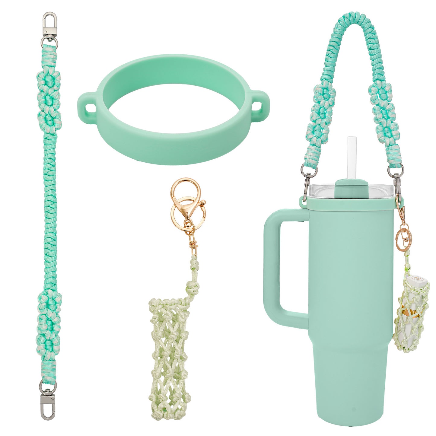 Women's Water Cup Lanyard Rope Handle Hand-woven Hanging Ornaments