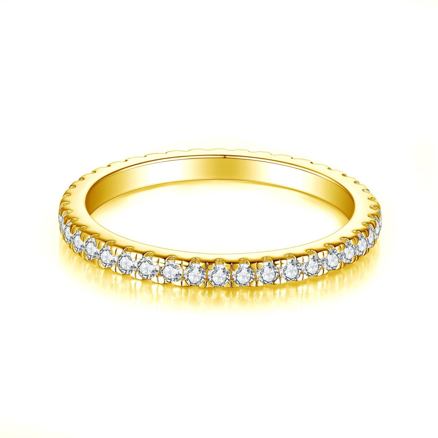 Women's Sier Row Diamond Simple Fashion Card Home Rings