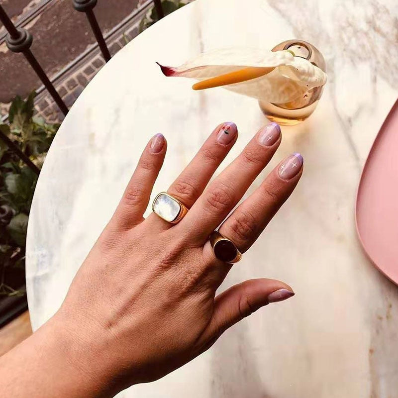 Designer Exaggerated Style Gold Flat Female Hipster Ring