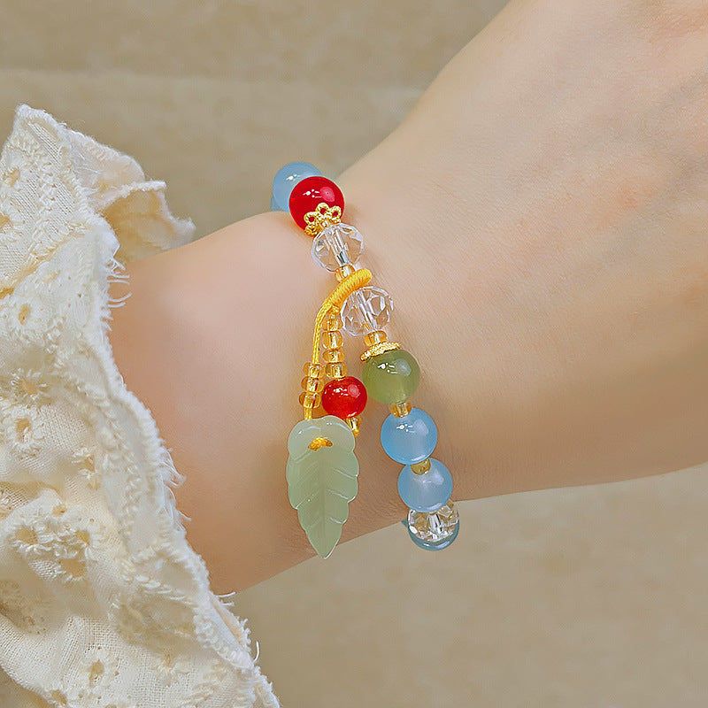 Glass Beaded Female Sweet Lily Gift Bracelets