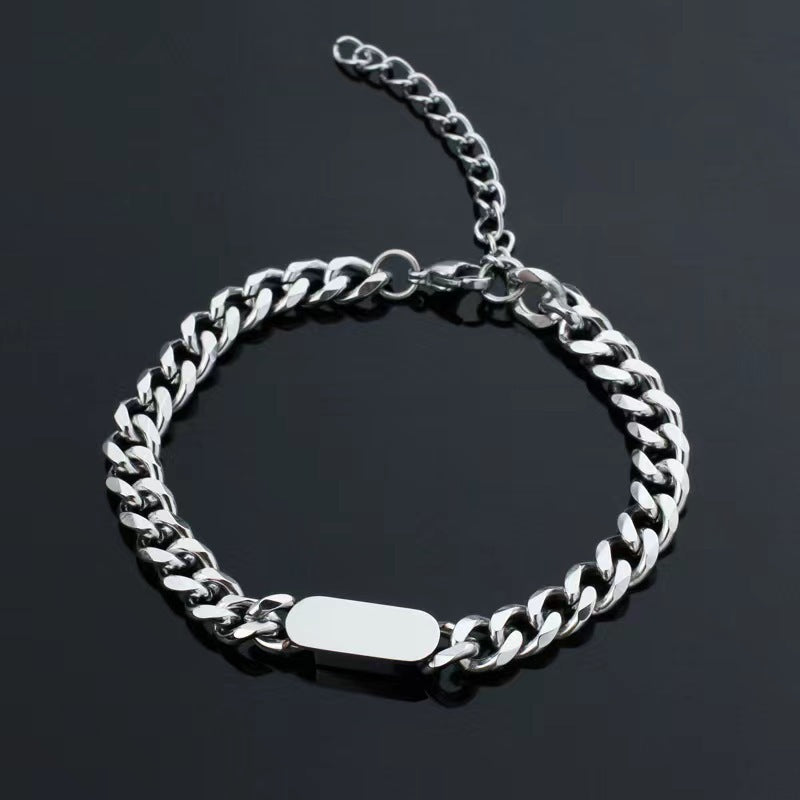 Men's Link Chain Cold Unisex Style Hip Hop Hot Couple Fashion Bracelet